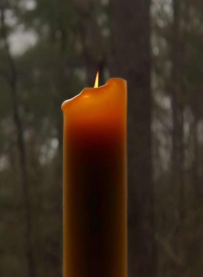Candlestock 100% USA Beeswax Pillar Candle - Handmade in Woodstock, NY - Natural with 100% Cotton Wick - Long-Burning & Dripless 3x9 (2 Candles) - Image 2
